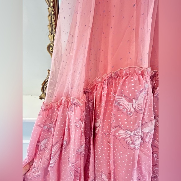 LoveShackFancy Lorelle Skirt in Bubble Gum Size 0 - Picture 5 of 7